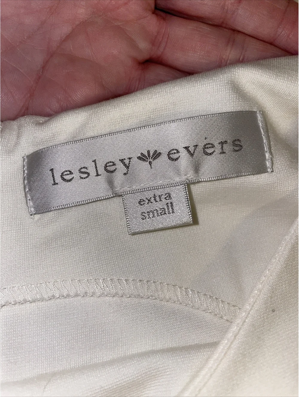 Lesley Evers NWT Ivory White Sleeveless Dress Classic Pencil Dress